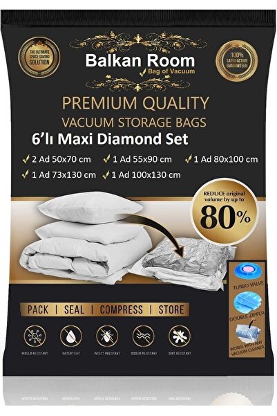 Balkan Room Вакуумний мішок 6-пакетний набір Maxi Diamond Вакуумний мішок Вак...