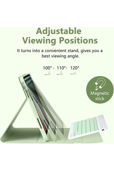 Fogy İpad Air 11 Inç M2 Çipli 6.Nesil 2024 Case Uyumlu Bluetooth Türkçe Q Klavyeli Kılıfı