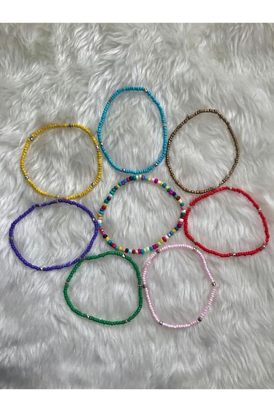 Beykan Anklet 8 Li Rainbow Set No:2