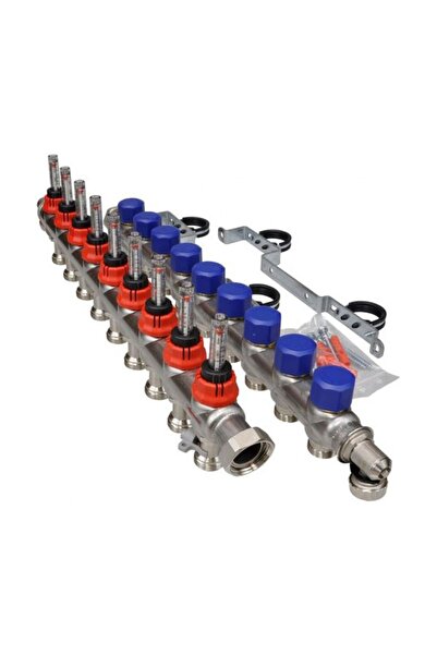 Fraenkische 9 Ağızlı Yerden Isıtma Debi Göstergeli Kollektör Paslanmaz Çelik 79503008