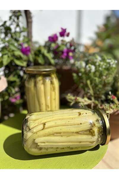 Aydın Enginar Köy Ürünleri 1 lt Zeytinyağlı Baharatlı Sarımsaklı Enginar Sapı Konservesi