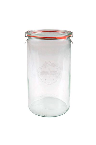 Weck 1590 Ml Cylinder Glass Storage Jar 2 Pieces