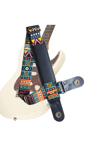 MEDUSA CONFUSE SR MODEL OMUZ YASTIKLI HAKIKI DERİ UÇLU GİTAR ASKISI