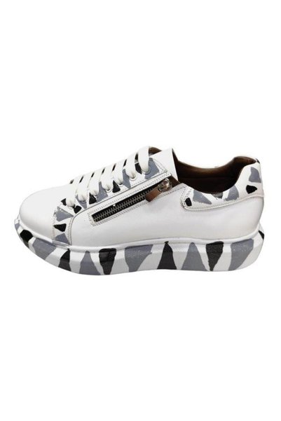 King Shoes Large Size White Men's Shoes