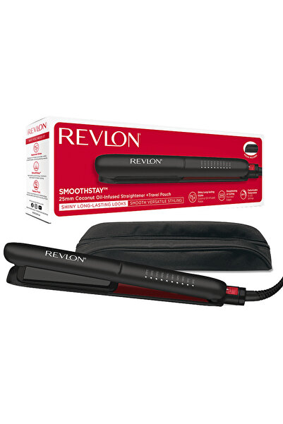 Revlon RVST2211PE Hindistan Cevizi Yağlı 25 mm Saç Düzleştirici Siyah