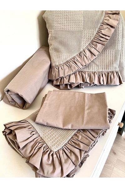 Tly Home Textiles Комплект завивка с вафлен пике - с воланчета