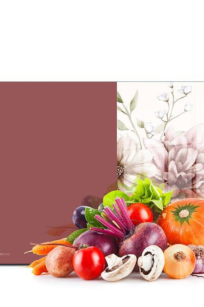 Decovetro لوح تقطيع زجاجي وردي مغبر عتيق - طبق تقديم وعرض 30x40 سم