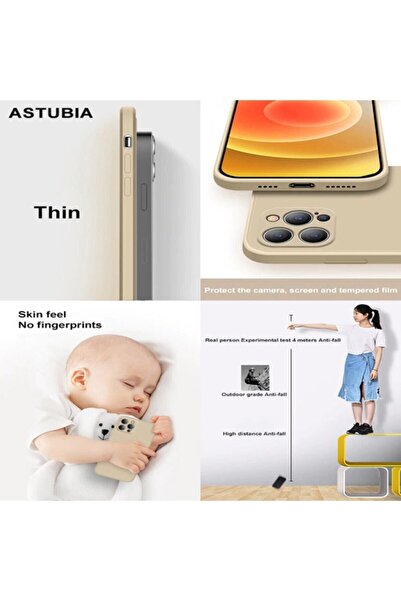 Fibaks Apple Iphone 12 Pro Uyumlu Kılıf Lansman Kadife Kamera Korumalı Yumuşak Silikon