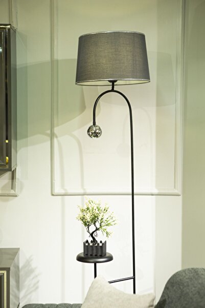 avizade Modern Çok Kullanışlı Krom Şapkalı Lambader