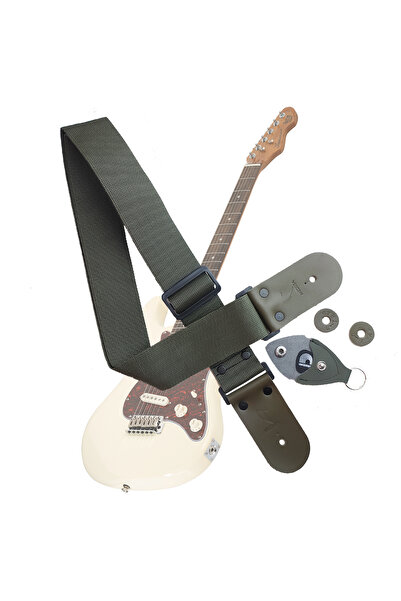 MEDUSA Gerçek Deri Kamuflage Gitar Askısı Ukulele Askısı Saz Askısı Enstrüman...