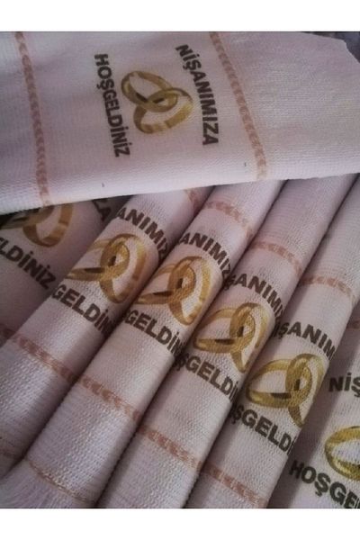 yörük tuhafiye Engagement Towel, Wedding Towel, Car Towel, white 12 Pieces. School, engagement, wedding, engagement gift