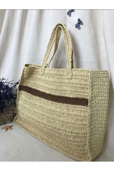 Nympha Ψάθινη τσάντα παραλίας Αλάνια