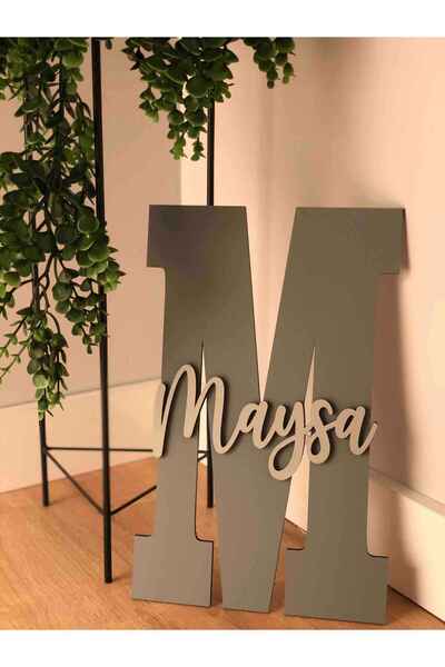 Işıklıtoplardükkanı Çocuk ve Bebek Odası Harf Kapı ve Duvar Süsü Pano İsimlik