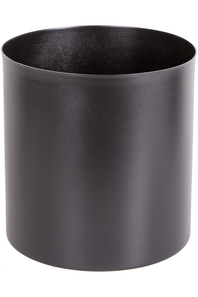 Herdekora Silindir Alüminyum Saksı Siyah 25x25 Cm.