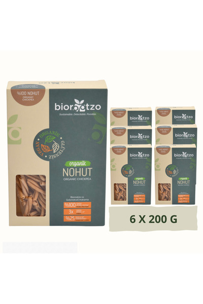 Biorootzo Artizan Bronz Kalıp Organik Glütensiz Vegan Nohut Casarecce 6 Paket...
