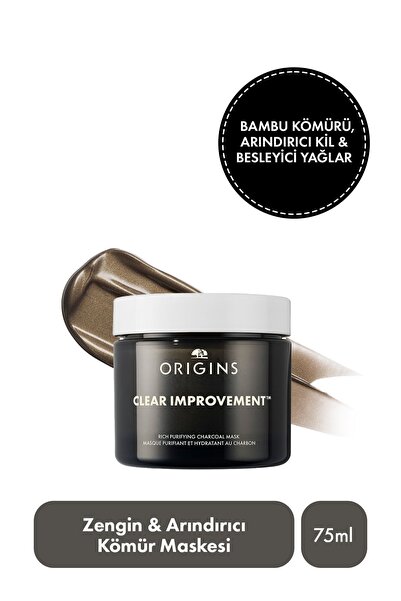 Origins Clear Improvement™ Zengin & Arındırıcı Kömür Maskesi 75ml