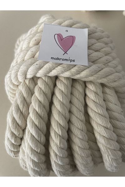 Makromİps Σχοινί Μακραμέ 10mm-10 μέτρα Βαμβακερό σχοινί Στριφτό Πλεκτό Σχοινί Χόμπι