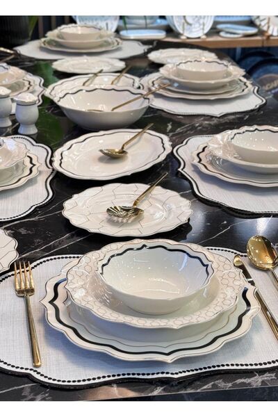 Onedekor 24 Parça Porselen Yemek Takımı Zarif Marcus