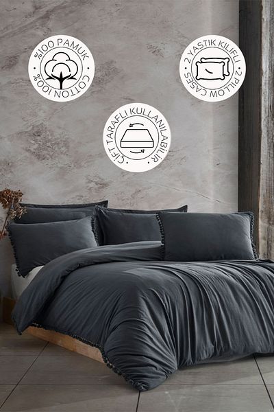 Novella Home Σετ Παπλωματοθήκη Nil Single 100% Cotton Washed