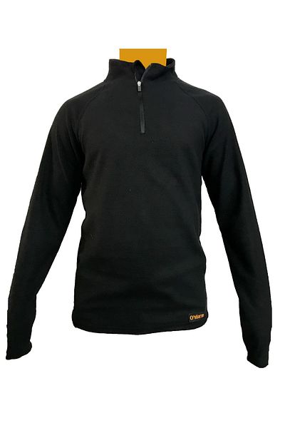 OSTORM Dennis Black Fleece Sweatshirt - Half Zipper, 100% Polyester