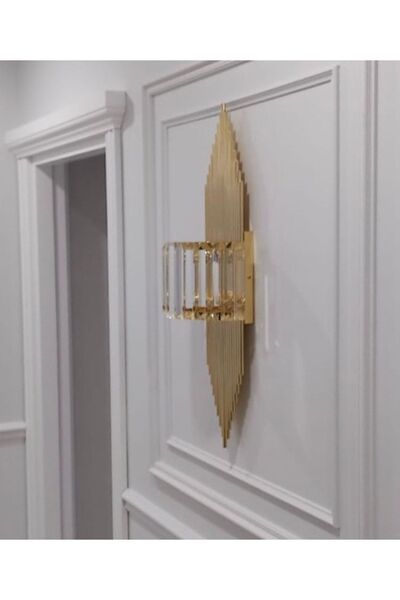 luxury modern aydınlatma Gold Rengi Kristal Aplik Duvar Lambası Salon Koridor Otel Restoran Dekoratif Aplik