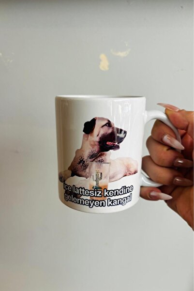 Namgo Lattesiz Yaşayamayan Kangal  Beyaz Kupa Bardak