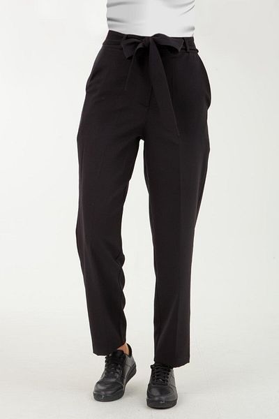 Armine ARMINE TREND Black Pipe Leg and Belt Pocket Trousers