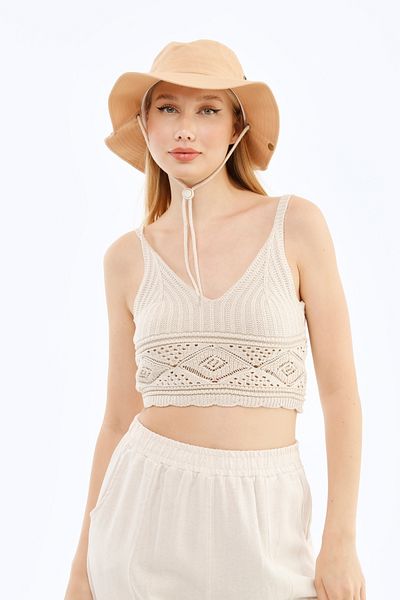 Aghilo Safari Linen Fedora Hat - Foldable
