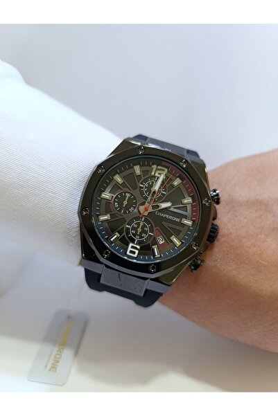 Chaperone Siyah Silikon Erkek Kol Saati