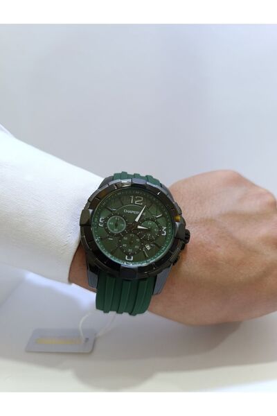 Chaperone Erkek Kol Saati  Yeşil Spor Silikon Fonksiyonlu Şık Dizayn