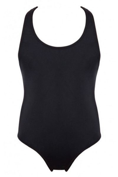 Kom Girl's Black Sports Swimsuit