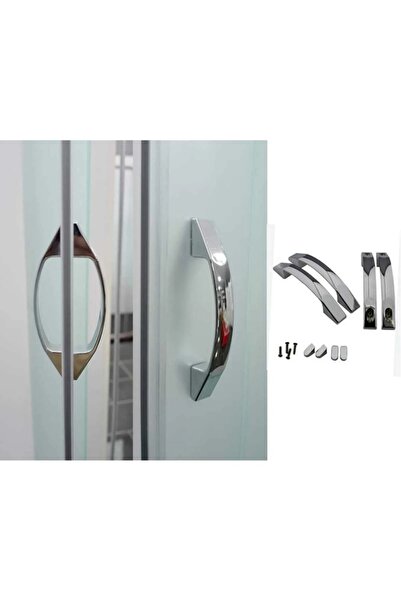 ÇEÇEN HOME Dolap Duşakabin Camı Açma Kapama Ay Kulp Boy 20 Cm En 2 Cm Uyumlu
