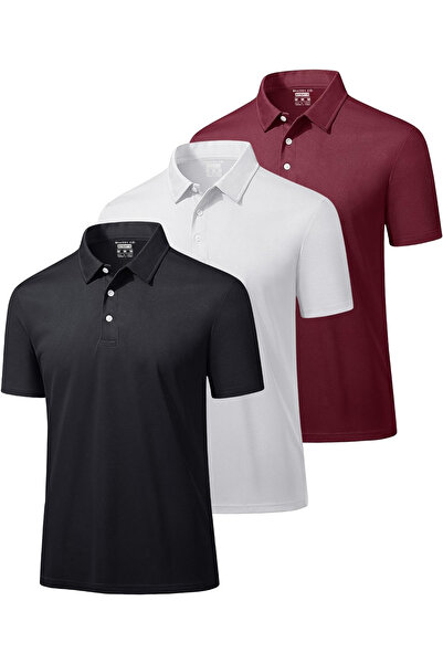 GHASSY CO. Ghassy Co. Erkek 3'lü Set Taktik Polo Yaka Gömlek Hızlı Kuruma Nem...