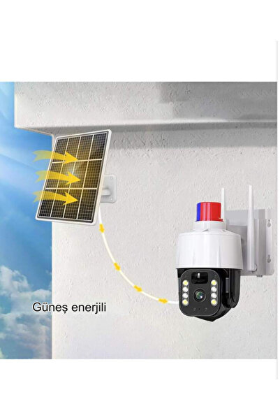 qasul Sim Kartlı 4g Ptz 360 Hareketli Alarımlı Solar Güneş Enerjili 1080p Güv...