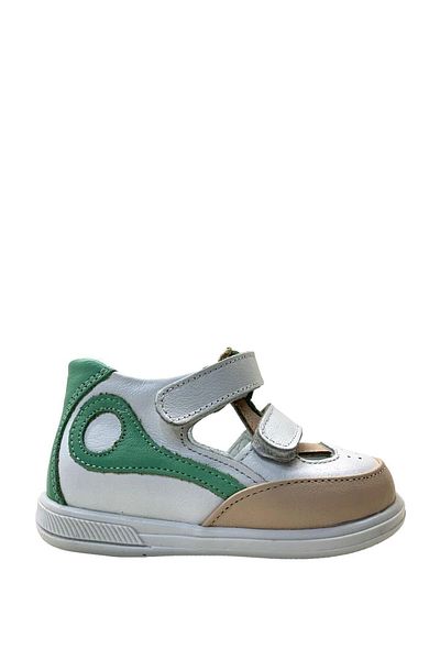 Tuğba Ortopedi 6668 Orthopedic First Step Shoes - 100% Genuine Leather, Baby Girl White/powder