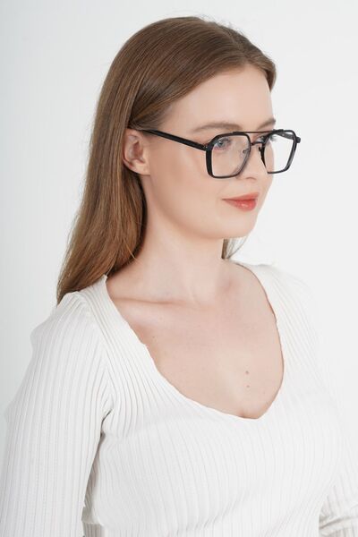 LOOKUP Blue Light Protection Glasses - Anti Blue Light, Changeable Glasses, Rectangular Frame Compatible