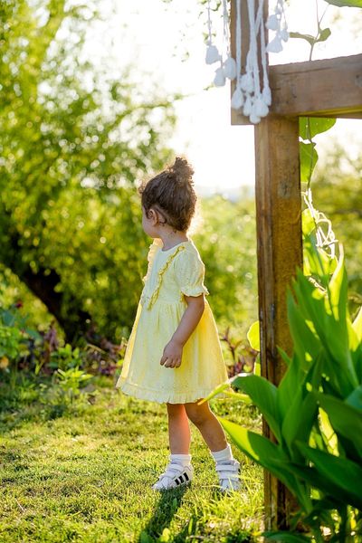 Alingo Cotton Scalloped Girl's Dress