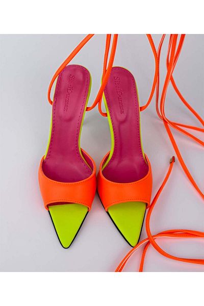 Sibel Durmaz Napoleon Orange Mix Sandals