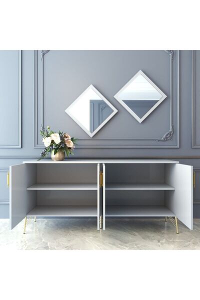 ESMOPA MOBİLYA Elite 180 Beyaz-gold Konsol