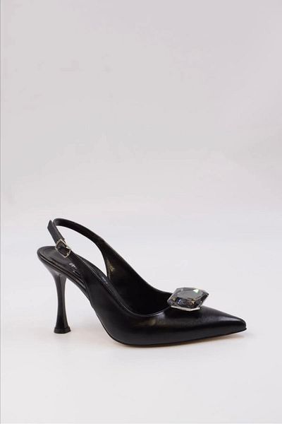 Sister in Love Laura Stone Detail Open Back Heeled Shoes