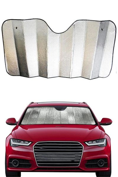 Buffer 120*55 cm Foldable Sunshade - Packaged Suction Cup Car Interior Windshield Curtain