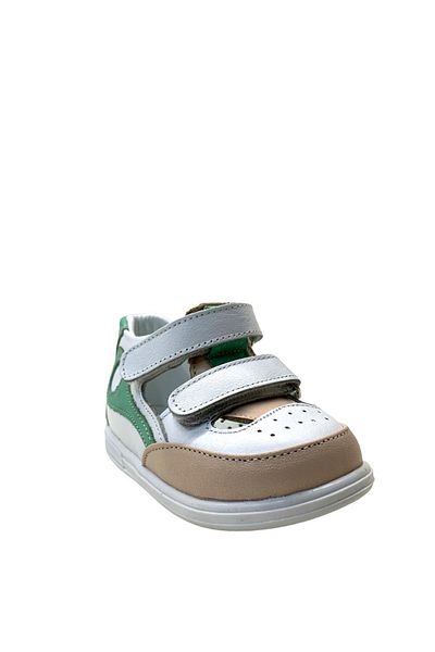 Tuğba Ortopedi 6668 Orthopedic First Step Shoes - 100% Genuine Leather, Baby Girl White/powder