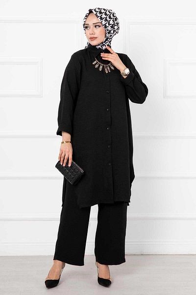 EBRUTESETTÜR Black Linen - Long Double Set