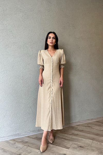 Seda Yalçın Atelier Polka Dot Mink Dress - Back Waist and Sleeve Gip