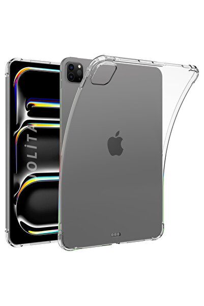 Jolita iPad Pro 11 inç M4 Uyumlu Şeffaf Silikon Tablet Kılıfı Koruma Arka Kap...