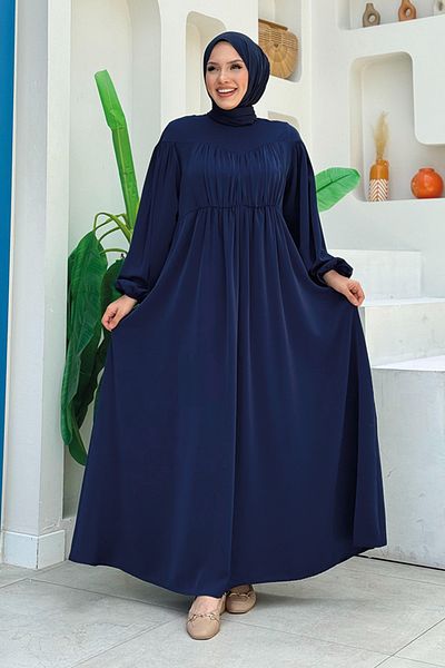 Bym Fashion Φόρεμα Navy Blue 6016 Model Heart Robe