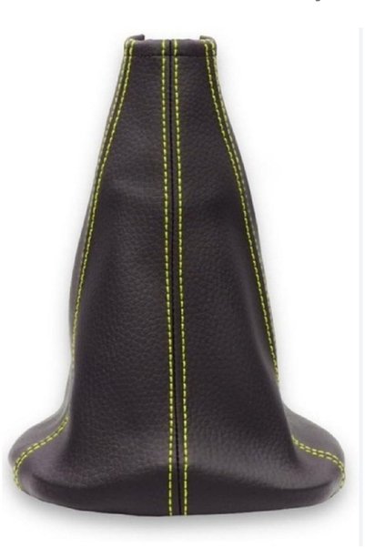 OTOELİT Universal Shift Bellows Suitable for All Vehicles Lace Up Yellow Stitched