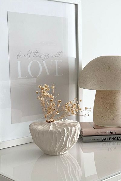 Mandalin Art Studio Hm Equivalent Textured Concrete Mini Decorative Vase, Trinket 12 cm