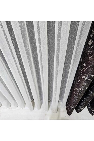 ISSA PERDE Taç Issa Tül Perde Şantuk Keten Kurşunlu Sık Pile 1 / 3