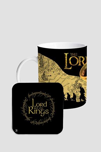 Flipped Lord Of The Rings Bilek Destekli Mousepad Kupa Bardak ve Klavyepad Seti